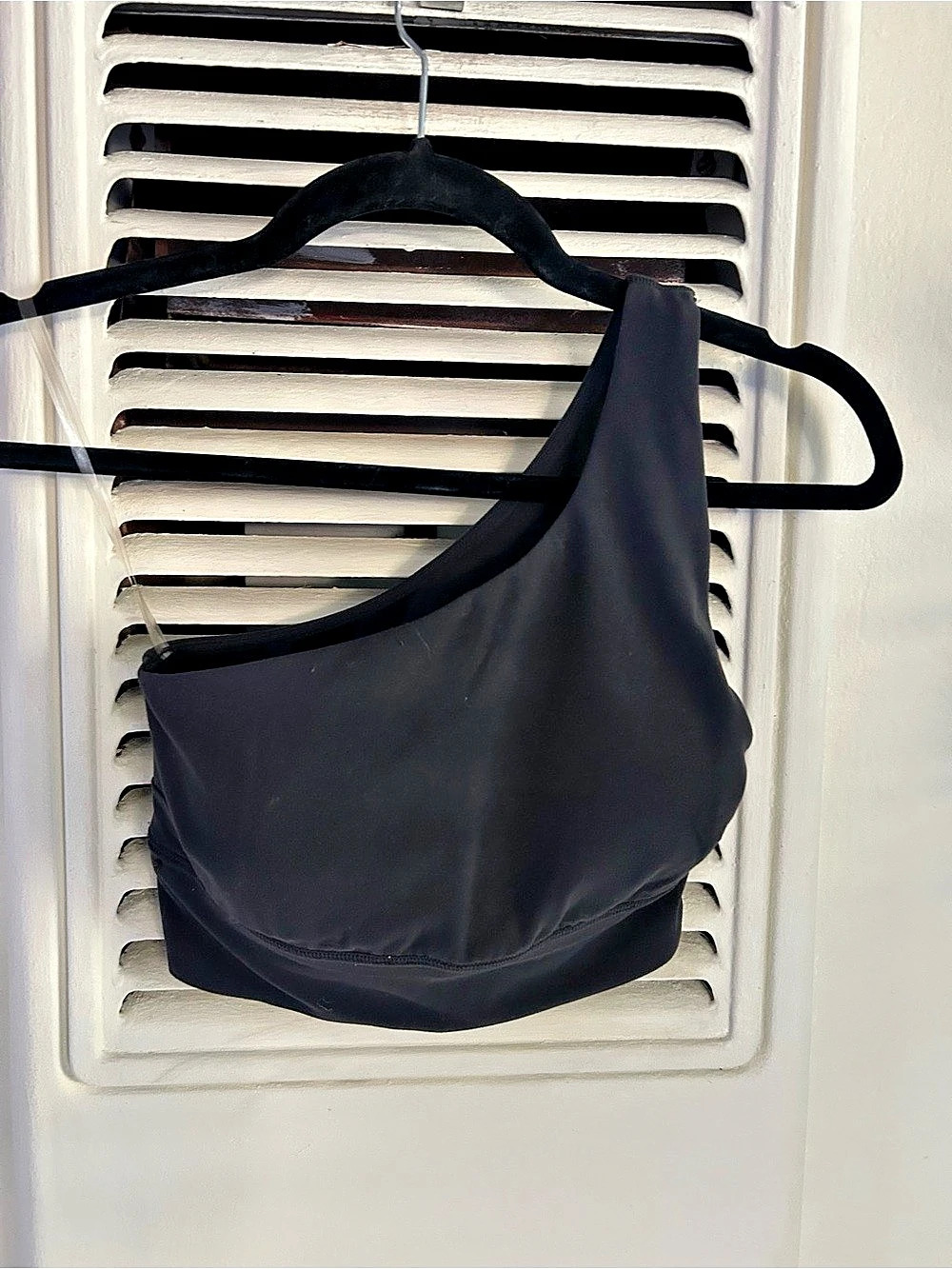 lululemon Align Asymmetrical Bra Black Tank Top Size 4